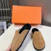 Hermès Women Tan Suede Slip On Mules product view 3