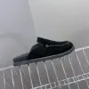 Hermès Women Black Suede Slippers product view 2