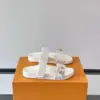 Louis Vuitton Men White Leather Sandals product view 1