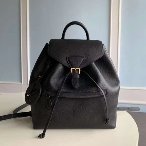 Louis Vuitton Montsouris PM Backpack Black With Lock Gold 27x33cm product view 1
