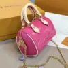 Louis Vuitton Nano Speedy Pink Shiny Leather Handbags 16x10x7,5 cm product view 6
