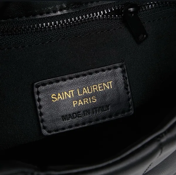 Saint Laurent Puffer Loulou medium shoulder bag in black product view 3