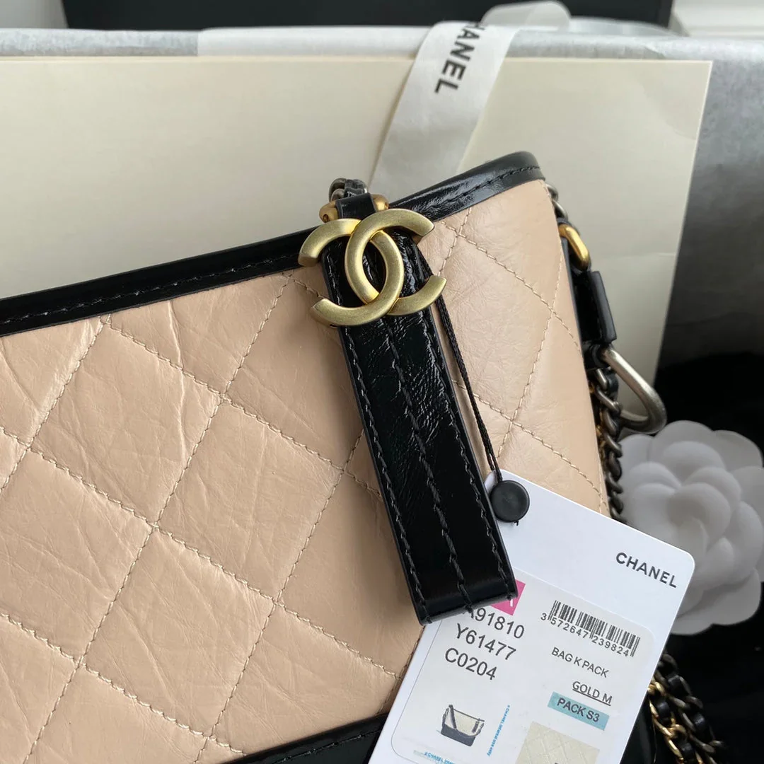 Chanel Gabrielle Mini 20 Hobo Bag In Almond Beige Mix Black product view 2
