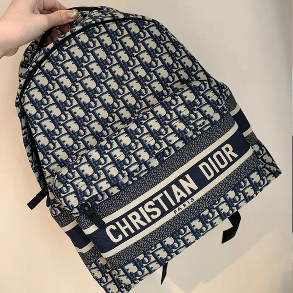 Dior Backpack Canvas Embroidered Pattern 42x33x15cm product photo