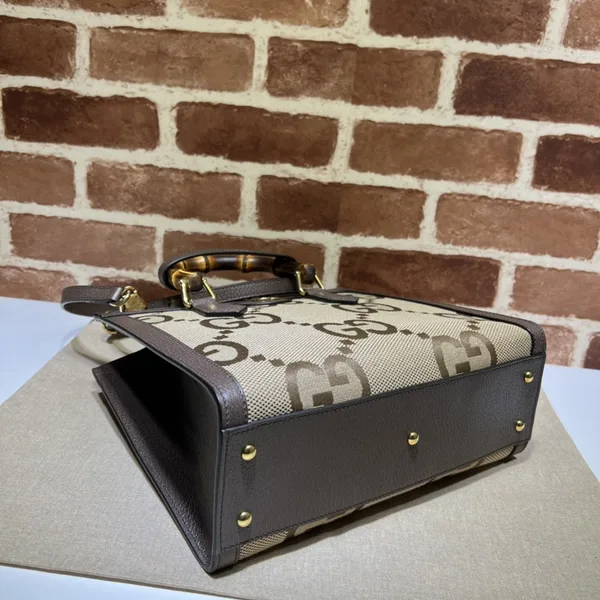 Gucci Diana Jumbo GG Tote Bag Small Camel/Ebony product view 4