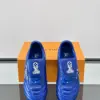 Louis Vuitton Men Blue Leather Sneakers product view 6