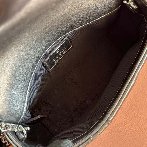Gucci GG Marmont Bag 16 In Warm Gray Brown Lambskin product view 8