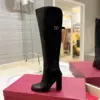 Valentino Women Black Leather High Heel Boots product view 5