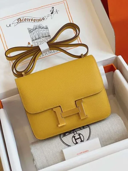 Hermès Constance Bag Epsom Gold Yellow Handbags 19 cm product photo