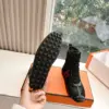 Hermès Women Black Mesh And Leather Boots product view 2