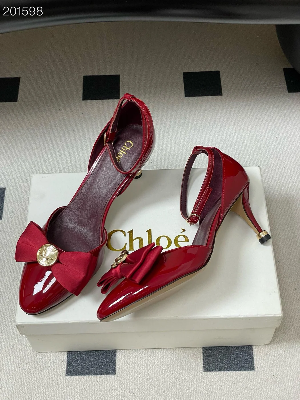Chloé Bow Heels Red product view 3