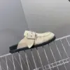 Hermès Women Suede Buckle Mules — Taupe product view 2