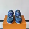 Louis Vuitton Men Navy Denim Sneakers product view 2