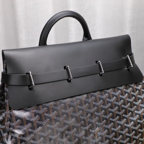 Goyard Steamer GM Black Leather Travel Bag product view 4