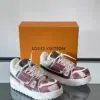 Louis Vuitton Men Burgundy Canvas White Leather Sneakers product view 5