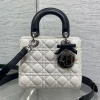 Dior Lady Dior Bag with Chain Two-Tone Latte and Black product view 1