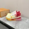 Louis Vuitton Women Yellow Leather Orange Accent Sneakers product view 5