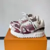 Louis Vuitton Men Burgundy Canvas White Leather Sneakers product view 3
