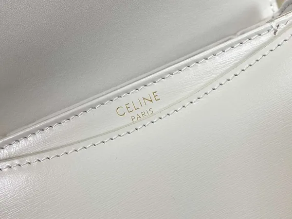 Celine Handle White Smooth Leather 15.5× .5x5cm Bag product view 3