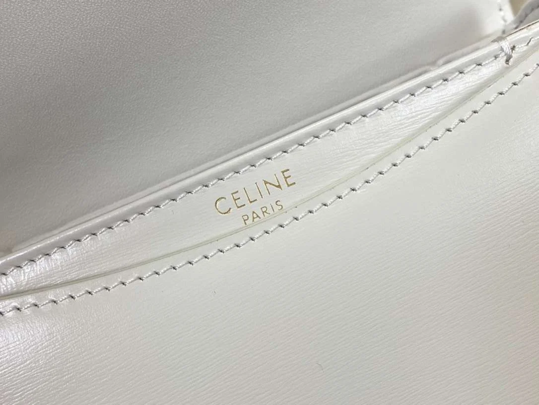 Celine Handle White Smooth Leather 15.5× .5x5cm Bag product view 3