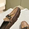 Louis Vuitton Women Brown Leather Moccasin Loafers product view 6