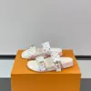 Louis Vuitton Men White Multicolor Pattern Leather Sandals product view 3