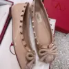 Valentino Women Nude Patent Leather Studded Flats product view 6