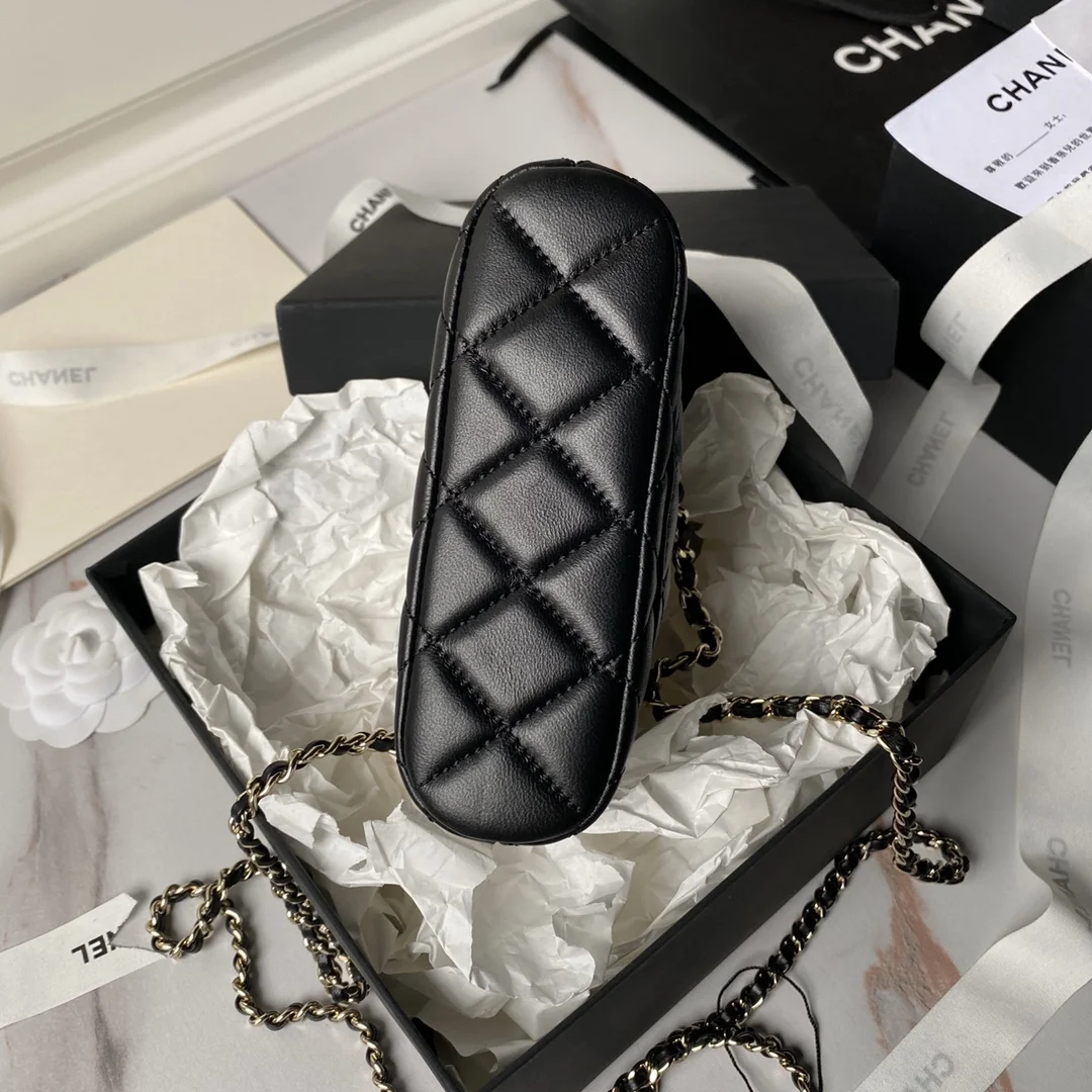 Chanel Black Leather Makeup Bags product view 3