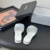 Chanel Women Quilted-Fabric Slides — Pale Blue and White product view 5