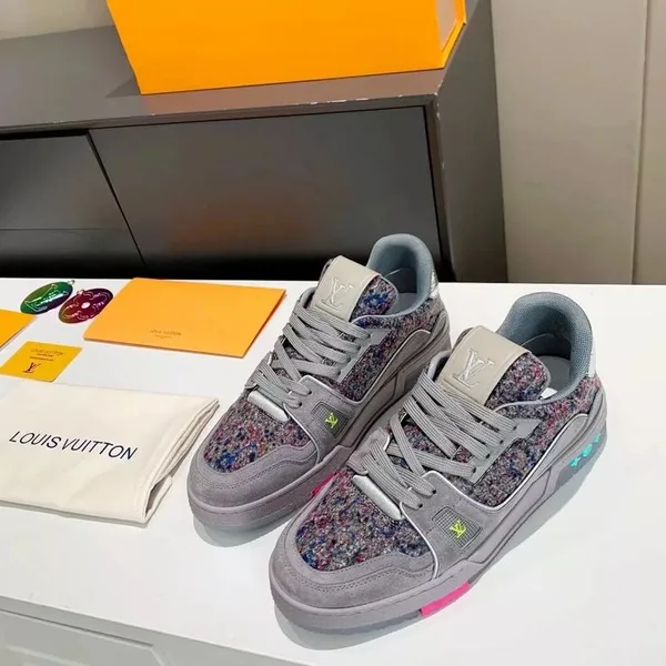 Louis Vuitton Trainer sneakers in the ‘Grey with Colorful Mesh product photo