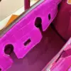 Hermès Birkin 25 Purple Crocodile Leather Palladium Hardware Bag product view 4