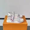 Louis Vuitton Men White Canvas Multicolor Logo Sandals product view 1