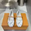 Louis Vuitton Women White Canvas Multicolor Print Leather Strap Flats product view 1