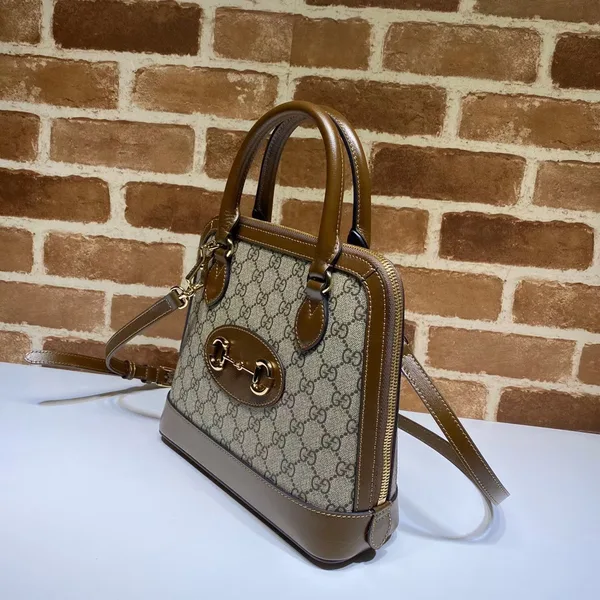 Gucci GG Supreme Canvas Horsebit 1955 Small Top Handle Bag product view 2