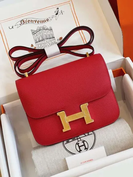 Hermès Constance Bag Epsom Gold Red Handbags Lock Gold 19 cm product photo
