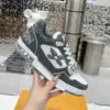 Louis Vuitton Women White Black Leather Sneakers product view 6