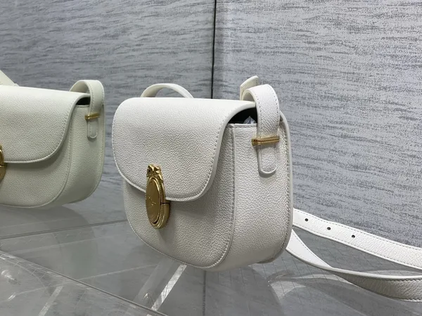 Dior Small Dior Médaillon Flap Bag in White product view 5