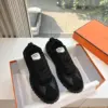 Hermès Women Black Suede Mesh Sneakers product view 3