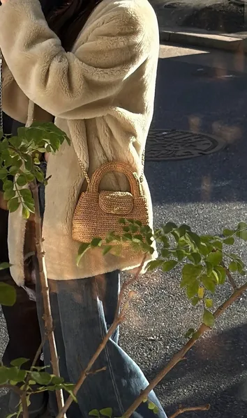 Chanel Braided Raffia Kelly Flap Bag product view 5