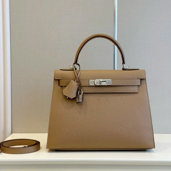 Hermès Kelly 28 Epsom Brown Palladium Hardware Bag product photo