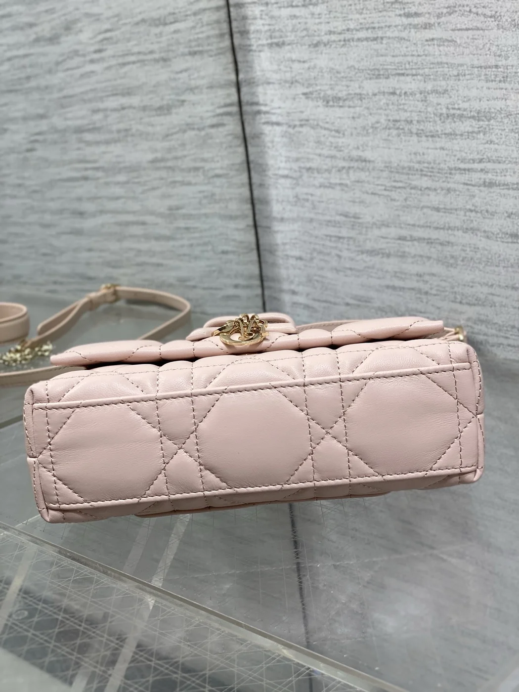 Dior My Dior Mini Bag in Soupir Pink Cannage Lambskin product view 5