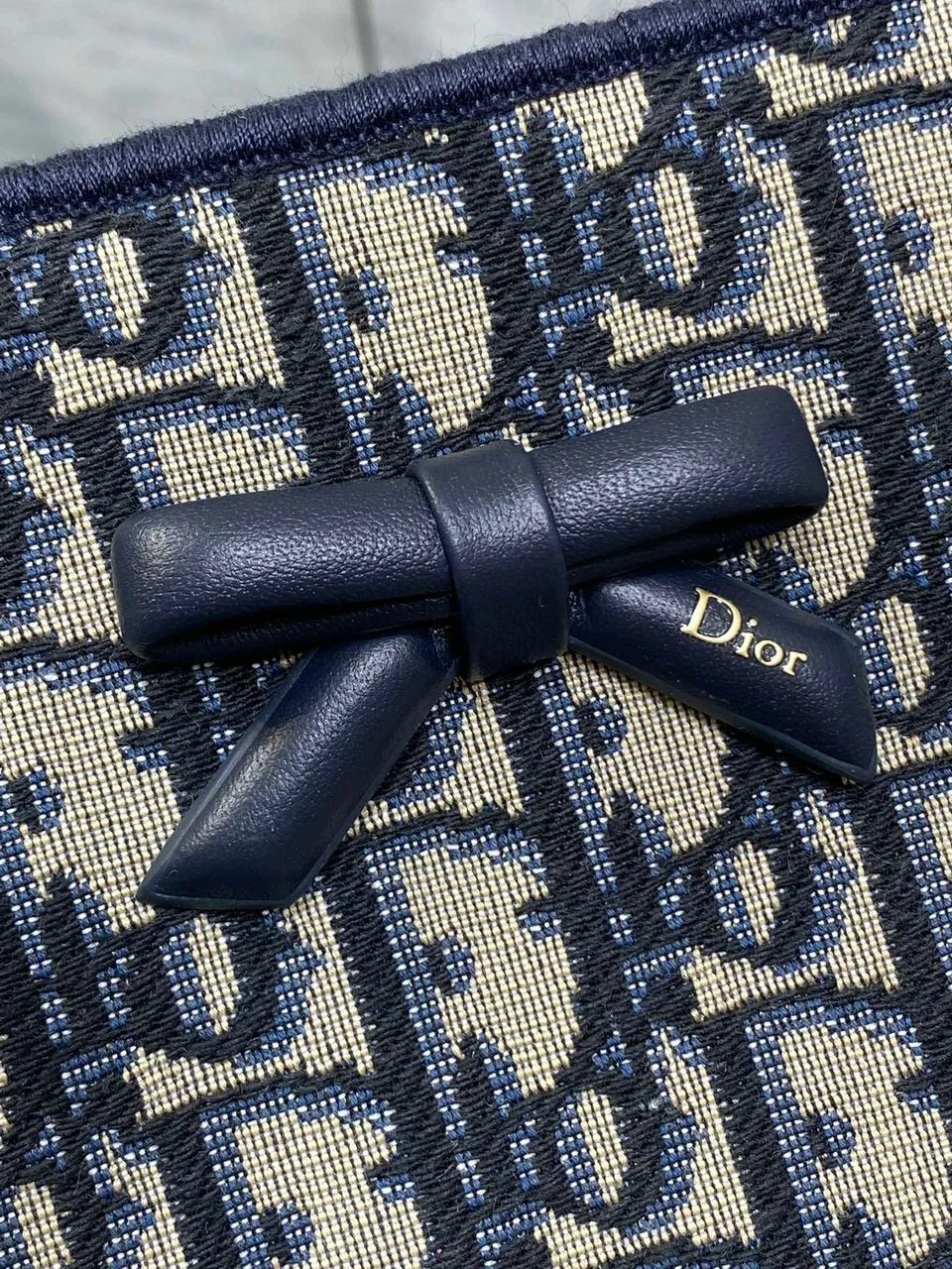 Dior Promenade Shopping Bag in Blue Dior Oblique Jacquard product view 5