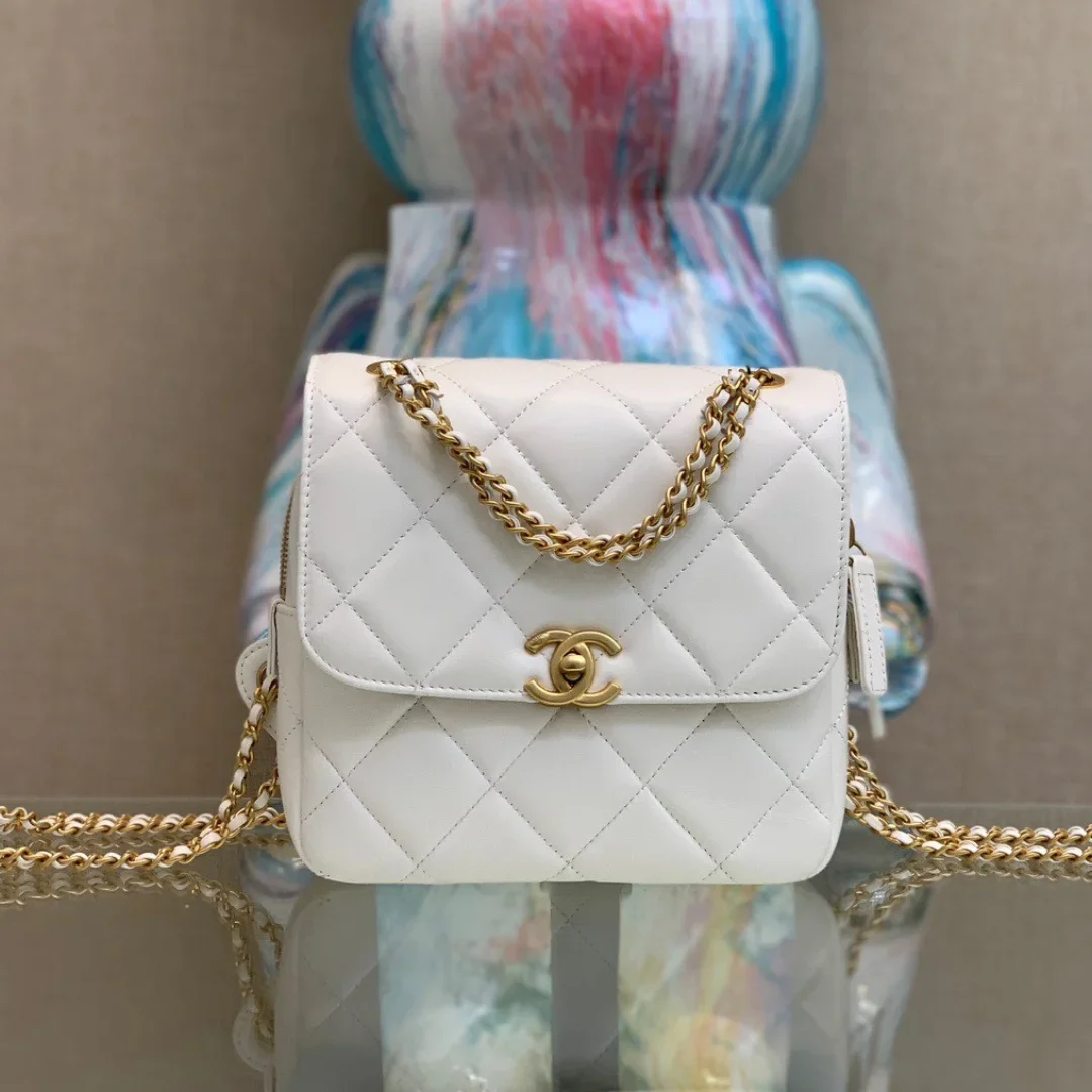 Chanel Mini Backpack Milk White With Gold Lock 18x20x11.5 cm product view 1