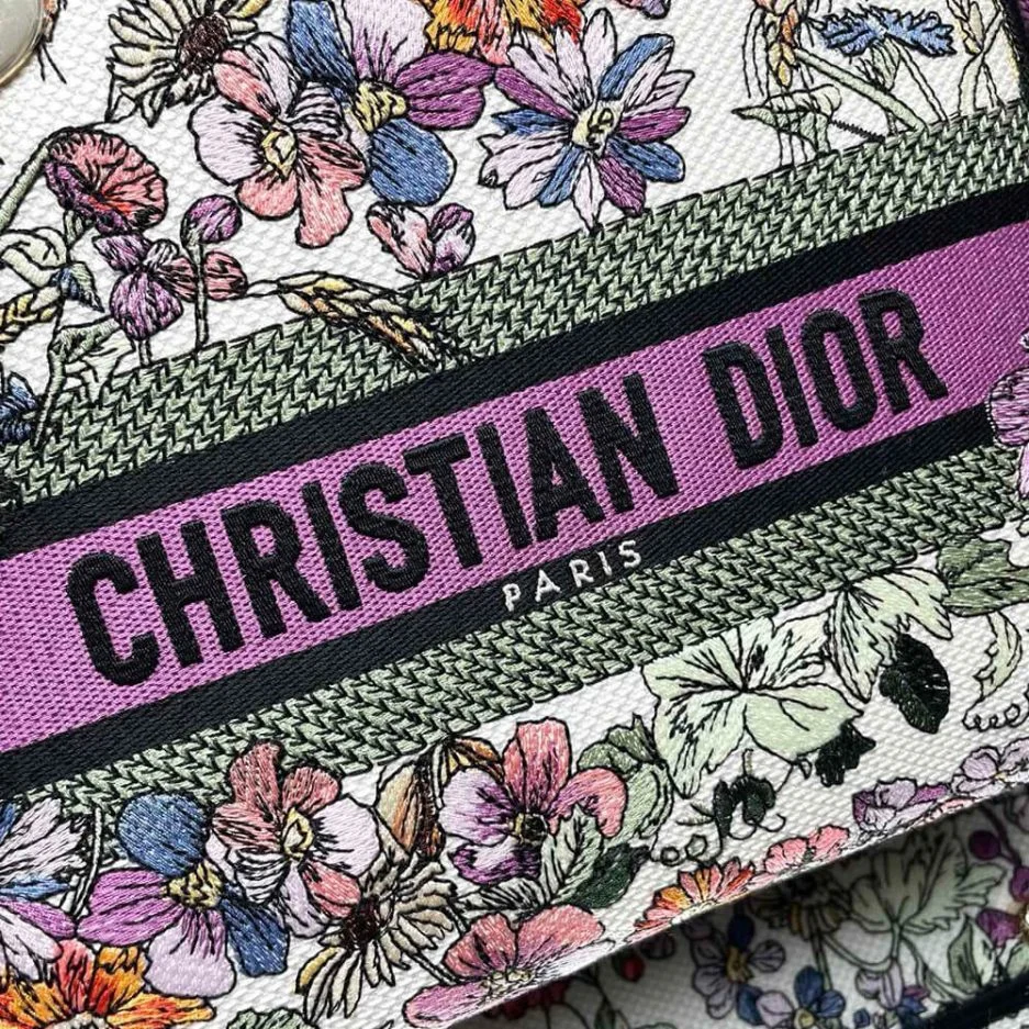 Dior Medium Dioriviera Lady D-Lite Bag — Multicolor with Pink Band product view 5
