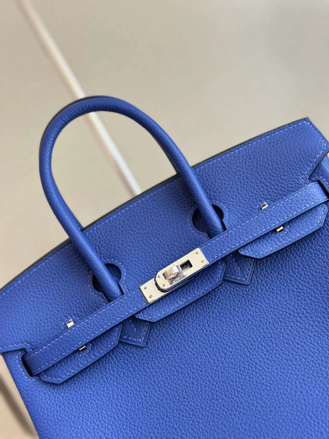 Hermès Birkin 30 Bleu Zelliege Epsom Palladium Hardware Bag product view 4