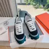 Hermès Women Navy Blue White Mesh Sneakers product view 3