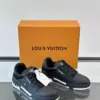 Louis Vuitton Men Sneakers — Black with White Lace Accent product view 5