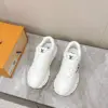 Louis Vuitton Women White Leather Sneakers — Monogram Side Panels product view 4