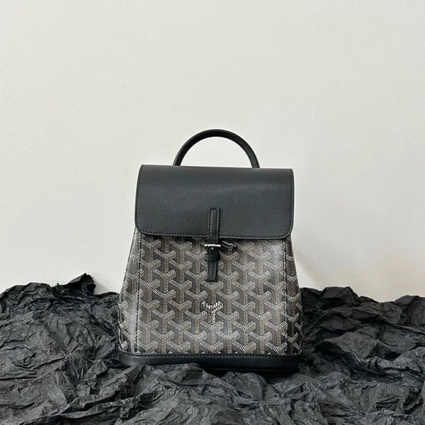 Goyard Mini Backpack Black Monogram Pattern Size 23x19cm product photo