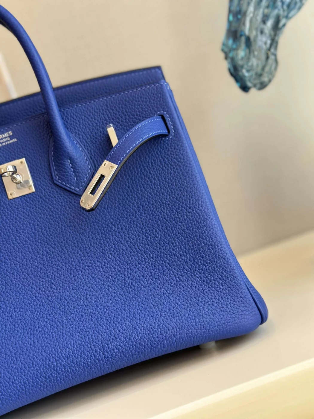 Hermès Birkin 30 Bleu Zelliege Epsom Palladium Hardware Bag product view 2